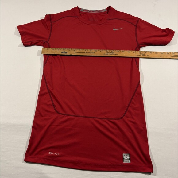 Nike Shirt Mens Red Pro Combat Dri-FIT Compression Athletic Gym Training Sz 2XL - Picture 6 of 10